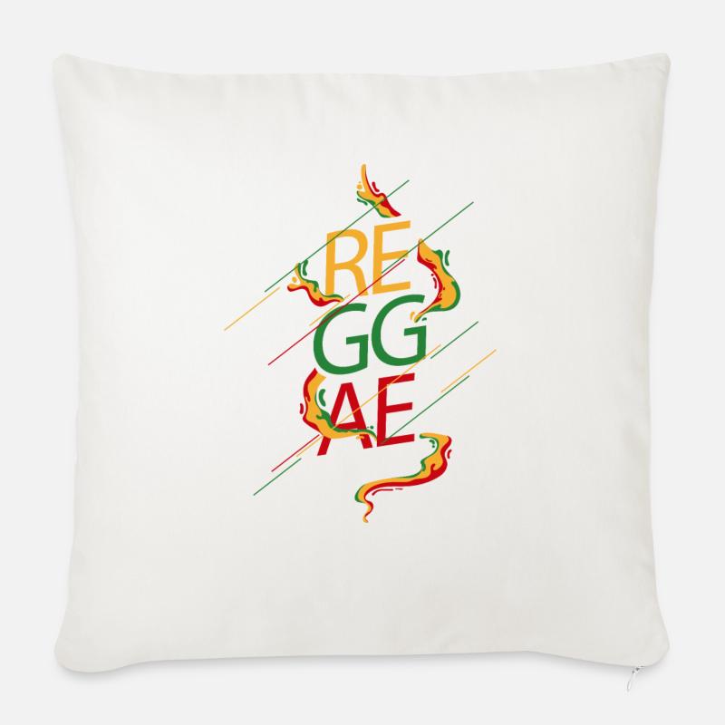 reggae - Coussin et housse de 45 x 45 cm - blanc nature
