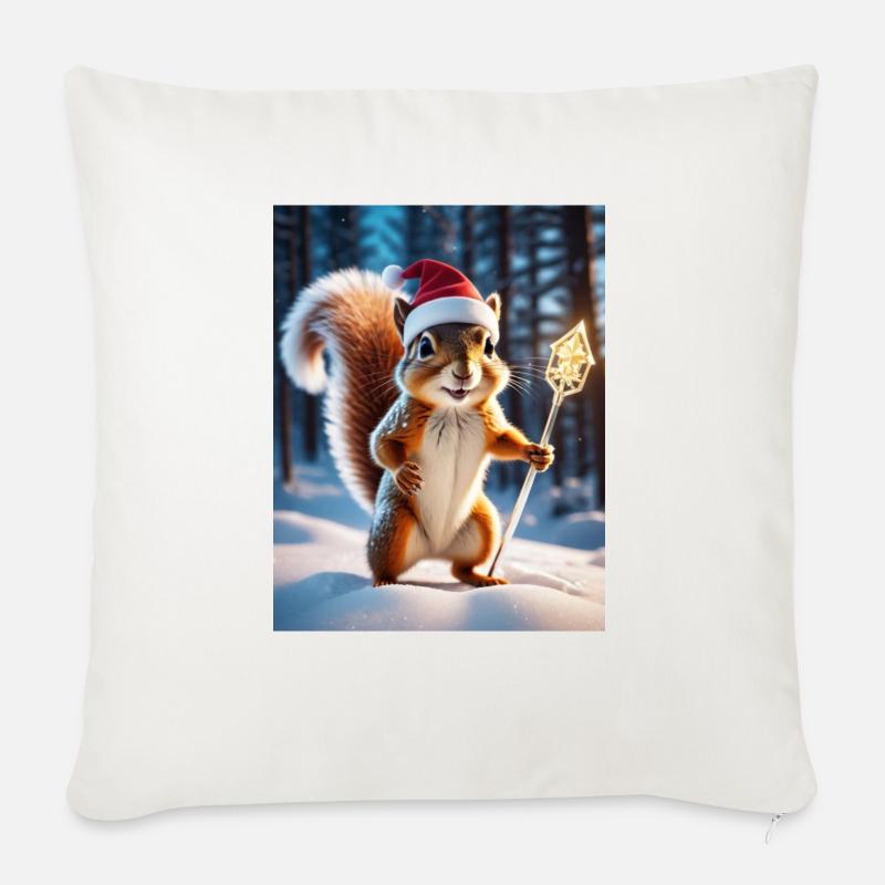 Gardien de la forêt - Coussin et housse de 45 x 45 cm - blanc nature