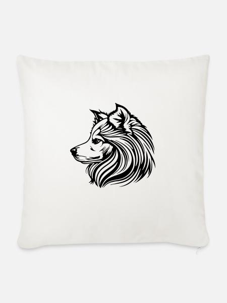 Berger Shetland - Colleys - Sofakissen mit Füllung 45 x 45 cm - Naturweiß