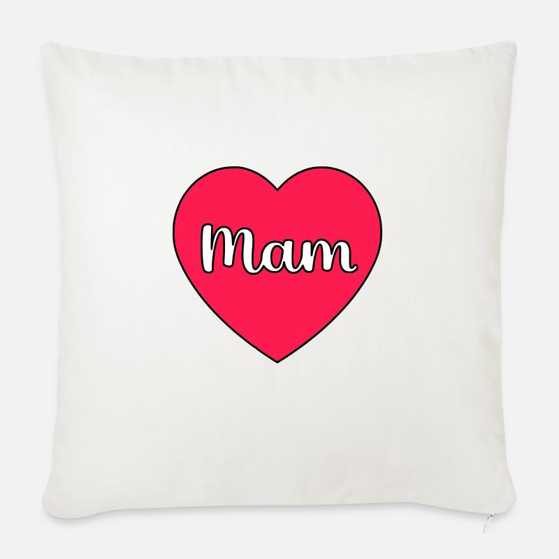 Mom Hart - Sofa pillow with filling 45cm x 45cm - natural white