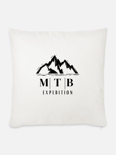 MTB Expedition - Sofakissen mit Füllung 45 x 45 cm - Naturweiß