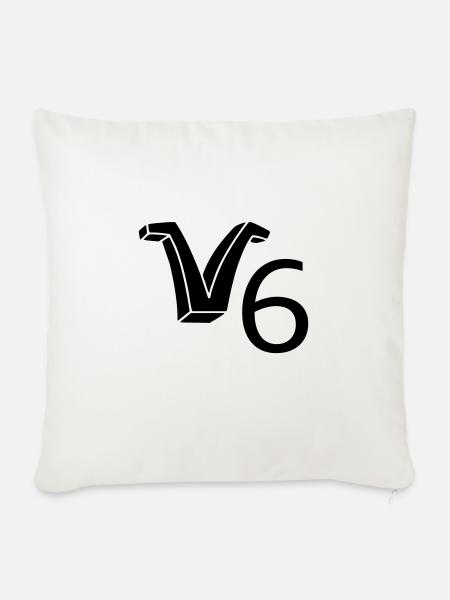 V6 - Sofakissen mit Füllung 45 x 45 cm - Naturweiß 