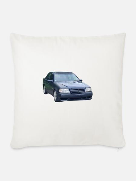 Dunkle Limousine Silhouette - Sofakissen mit Füllung 45 x 45 cm - Naturweiß