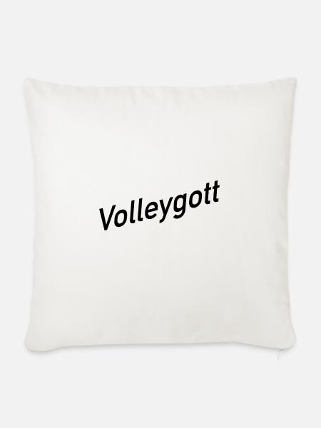Volleygott schräg - Sofakissen mit Füllung 45 x 45 cm - Naturweiß