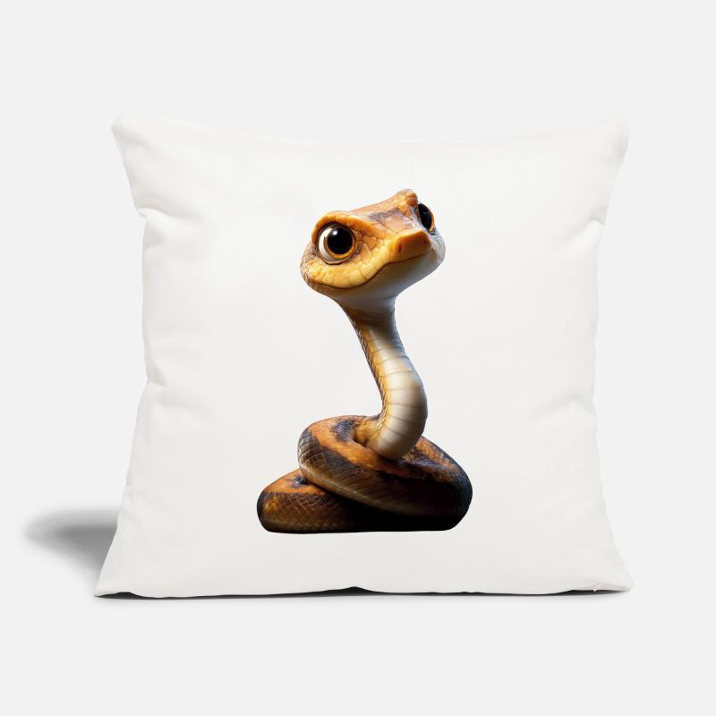 Schlange Python Kobra Klapperschlange Schlangen Sofakissen mit Füllung 45 x 45 cm
