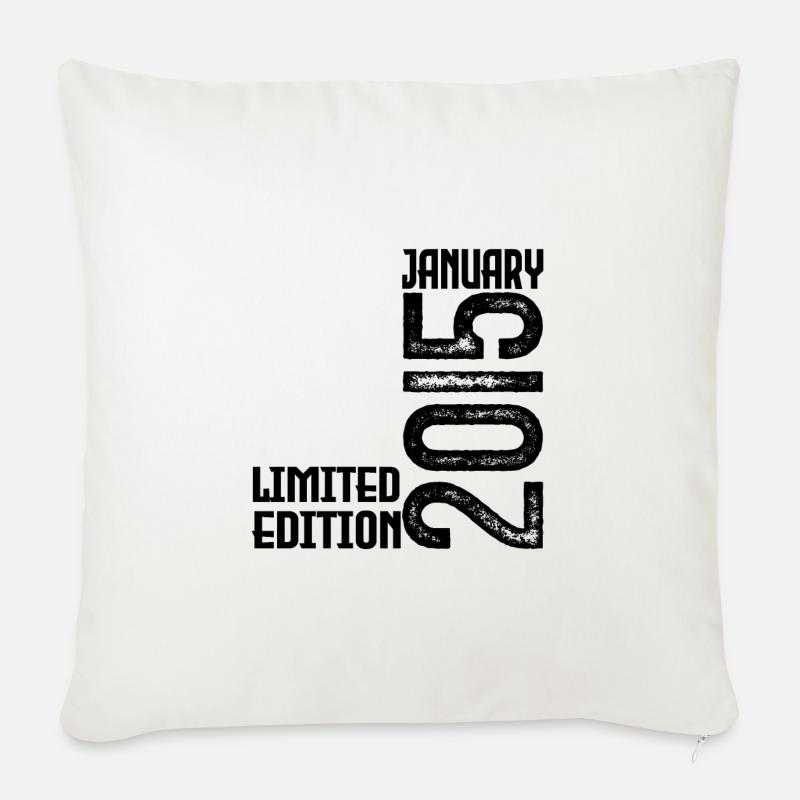 Geburtstagsgeschenk Januar 2015. Januar 2015. - Sofakissen mit Füllung 45 x 45 cm - Naturweiß 
