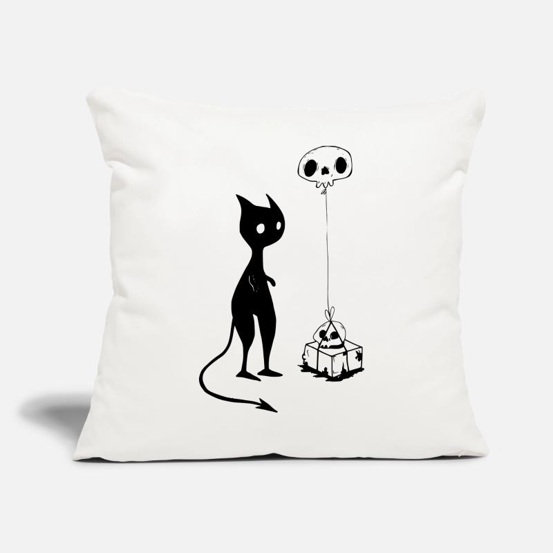 Cat gift skull devil evil Sofa pillow with filling 45cm x 45cm
