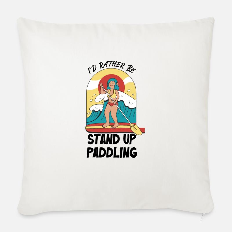 Lieber Stand Up Paddling - Sofakissen mit Füllung 45 x 45 cm - Naturweiß