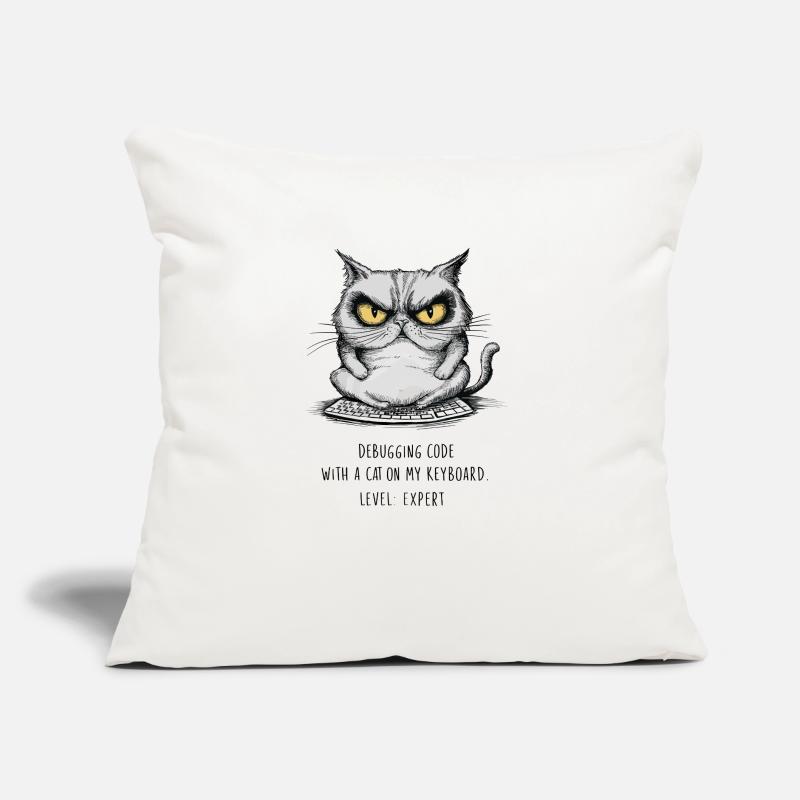 Debugging Code Cat Keyboard Expert Humor Sofa pillow with filling 45cm x 45cm