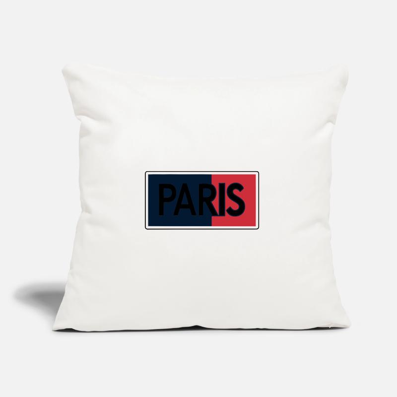 Paris Flag Split Typography Sofa pillow with filling 45cm x 45cm