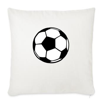 Ballon de foot - Coussin et housse de 45 x 45 cm - blanc nature - Devant