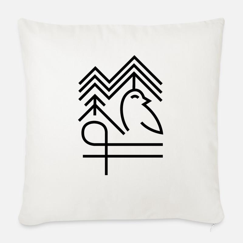 Goethe's Spring - Sofa pillow with filling 45cm x 45cm - natural white