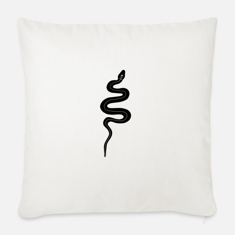 black snake - Sofakissen mit Füllung 45 x 45 cm - Naturweiß 