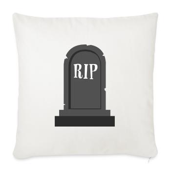Gravestone RIP Halloween - Sofa pillow with filling 45cm x 45cm - natural white - Front