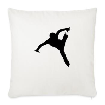 Ice Skating eu - Sofa pillow with filling 45cm x 45cm - natural white - Front