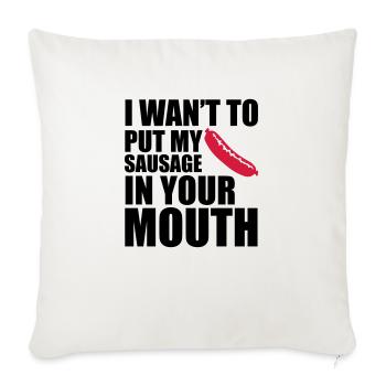 Sausage - Sofa pillow with filling 45cm x 45cm - natural white - Front