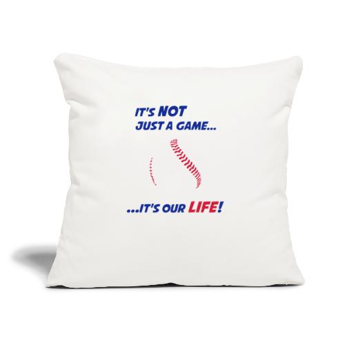 Baseball er vores liv - Sofapude med fyld 45 x 45 cm