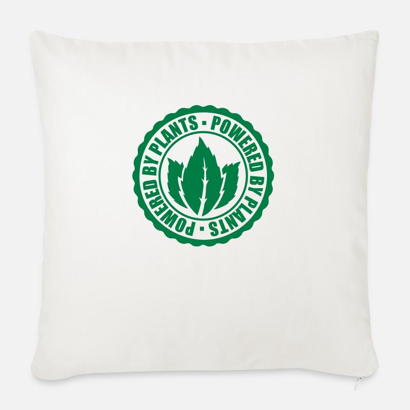 Powered by plants - Sofakissen mit Füllung 45 x 45 cm - Naturweiß 