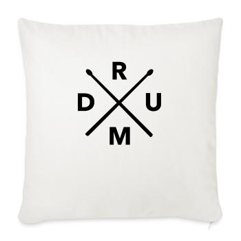 TROMMEL - Sofakissen mit Füllung 45 x 45 cm - Naturweiß  - Vorne