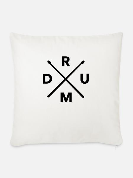 TROMMEL - Sofakissen mit Füllung 45 x 45 cm - Naturweiß
