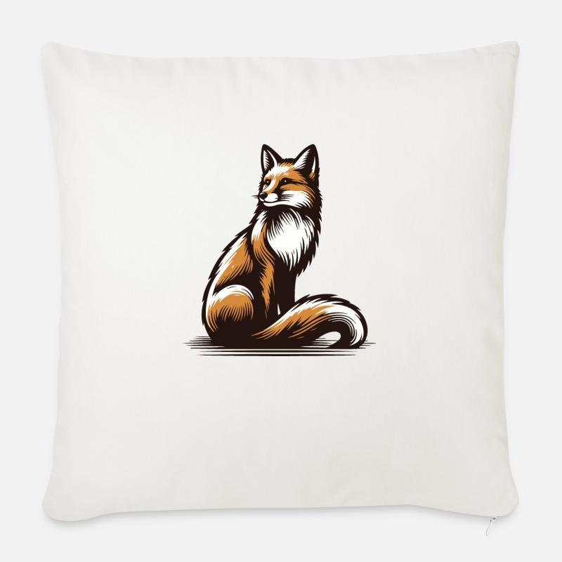 Fox - Sofakissen mit Füllung 45 x 45 cm - Naturweiß 