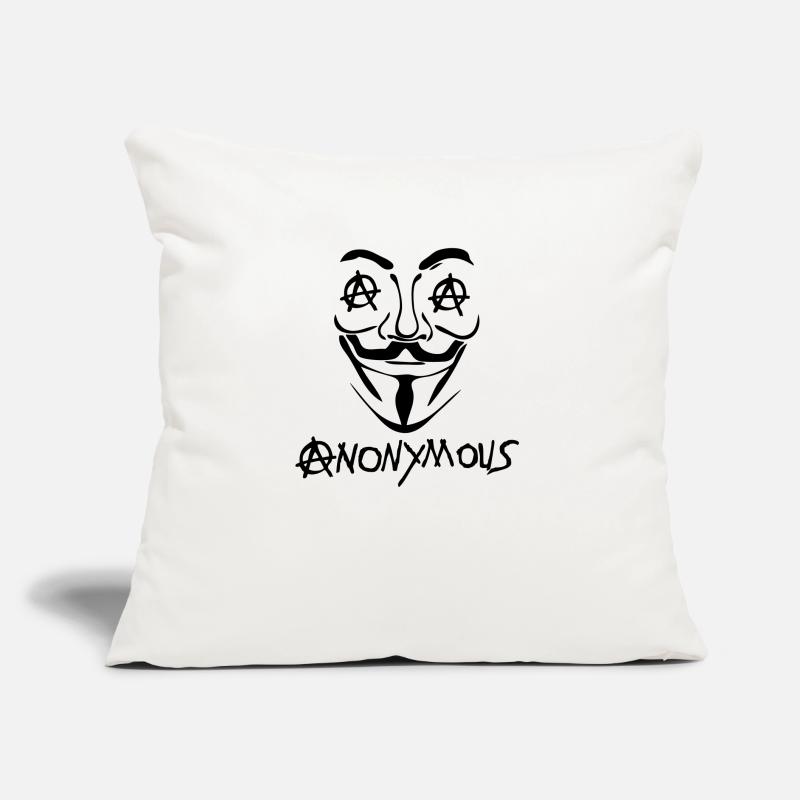 logo anarchy anonymous2 masque mask Coussin et housse de 45 x 45 cm