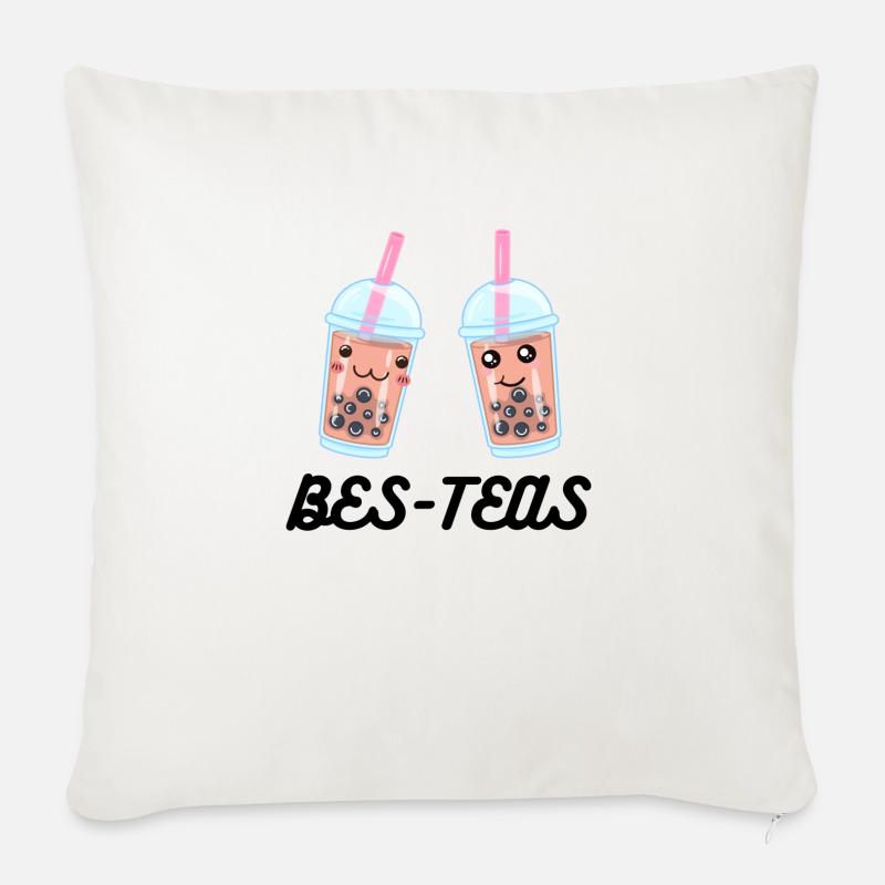 Bubble Tea Bes - Teas - Coussin et housse de 45 x 45 cm - blanc nature