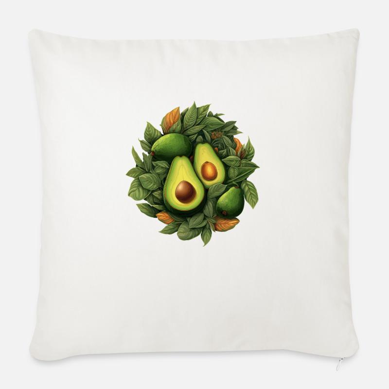 Avocado - Sofakissen mit Füllung 45 x 45 cm - Naturweiß 