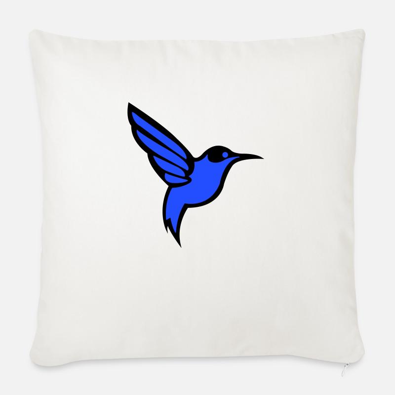 kolibri vogel - Sofakissen mit Füllung 45 x 45 cm - Naturweiß 