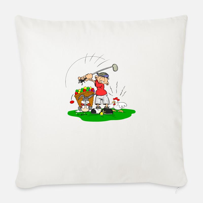 Golfer - Sofakissen mit Füllung 45 x 45 cm - Naturweiß 