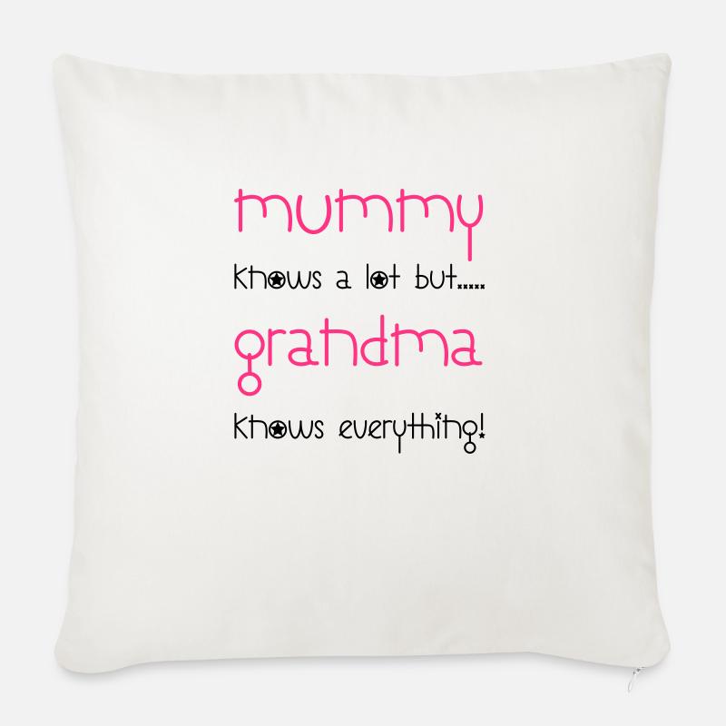 Grandma - Sofakissen mit Füllung 45 x 45 cm - Naturweiß 