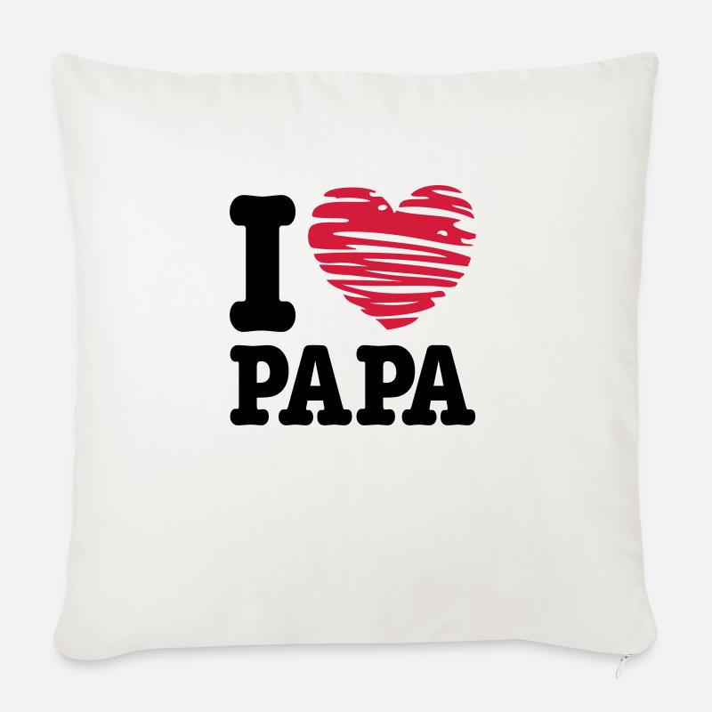 papa - Sofakissen mit Füllung 45 x 45 cm - Naturweiß 