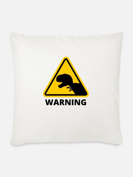 WARNING - Sofakissen mit Füllung 45 x 45 cm - Naturweiß