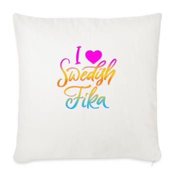 Schweden Schweden Viking Norden Skandinavien fika - Sofakissen mit Füllung 45 x 45 cm - Naturweiß  - Vorne