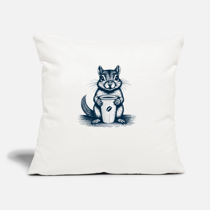 Kaffee Eichhörnchen Sofakissen mit Füllung 45 x 45 cm