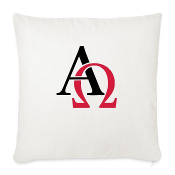 Alpha & Omega - Sofa pillow with filling 45cm x 45cm - natural white - Front