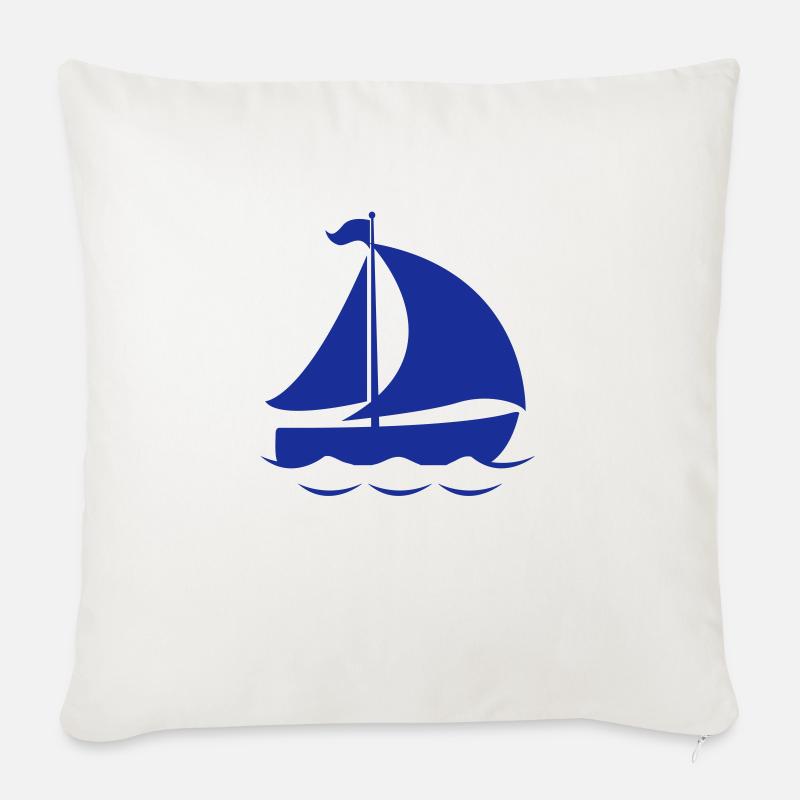 Schiff - Sofakissen mit Füllung 45 x 45 cm - Naturweiß 