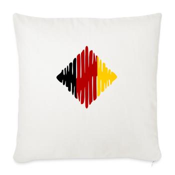 D Quadrat deutsch Kokarde gemalt - Sofakissen mit Füllung 45 x 45 cm - Naturweiß  - Vorne