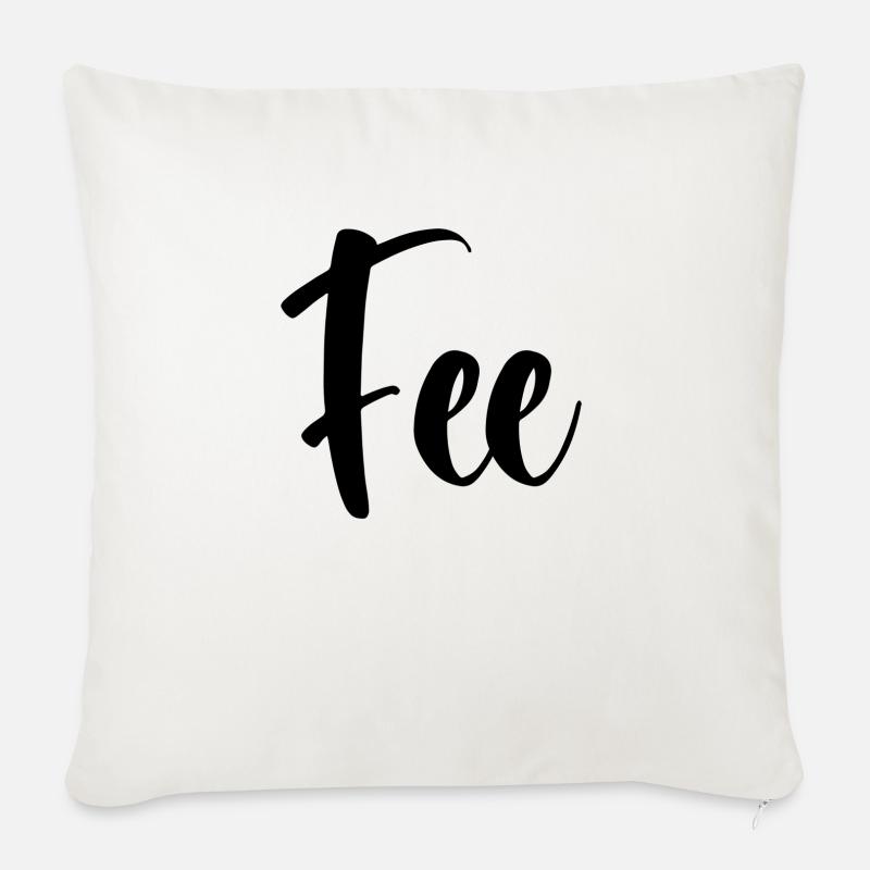 Name - Fee - Sofakissen mit Füllung 45 x 45 cm - Naturweiß 