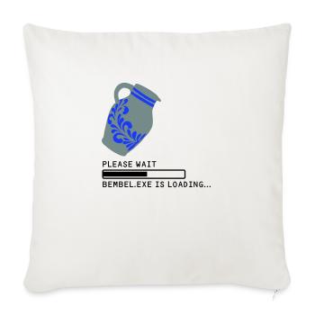 Bembel EXE Loading - Sofakissen mit Füllung 45 x 45 cm - Naturweiß  - Vorne