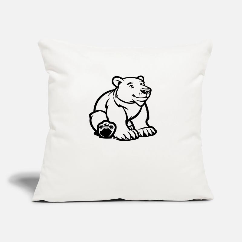 Polar Bear Comic Bear Sofa pillow with filling 45cm x 45cm