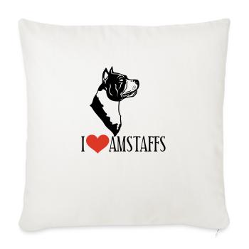 americanstaffy0d - Coussin et housse de 45 x 45 cm - blanc nature - Devant