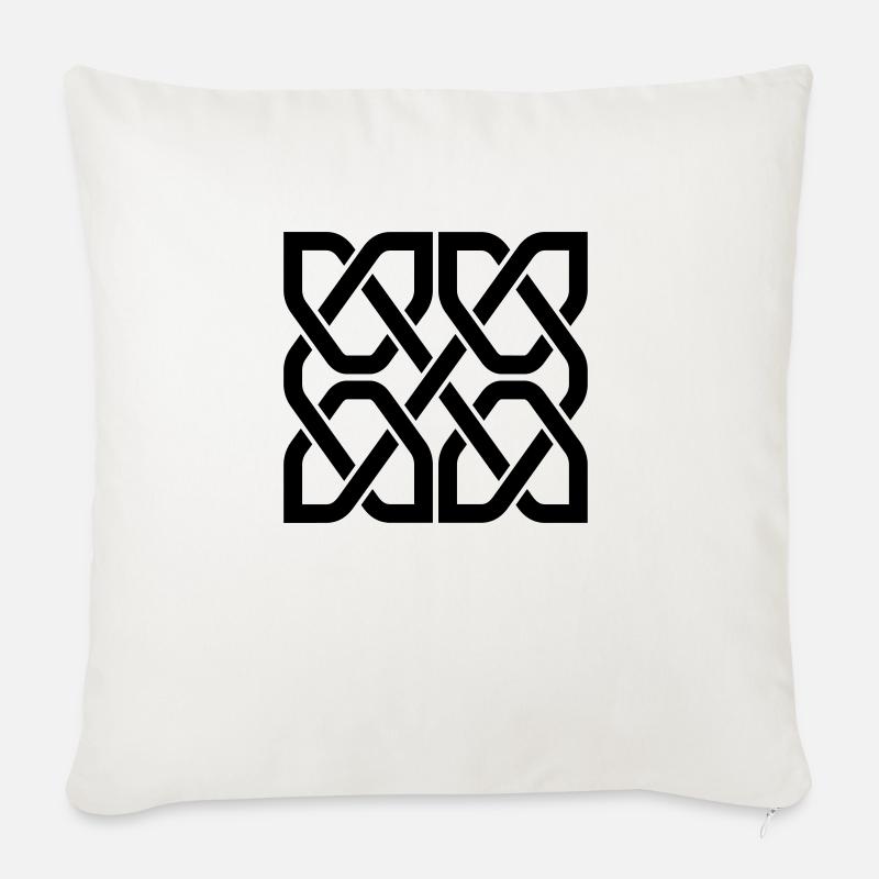 Celte - Coussin et housse de 45 x 45 cm - blanc nature