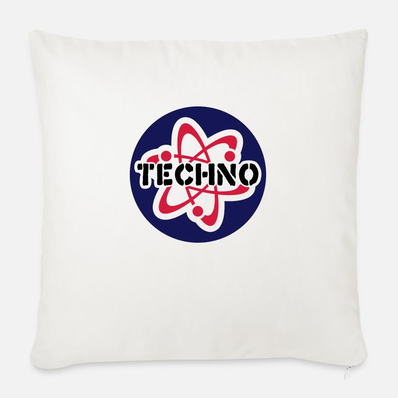 Techno__V006 - Sofakissen mit Füllung 45 x 45 cm - Naturweiß 