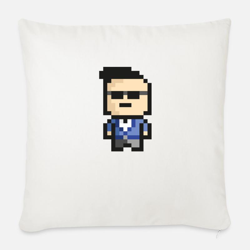 8-Bit-Style - Sofakissen mit Füllung 45 x 45 cm - Naturweiß 
