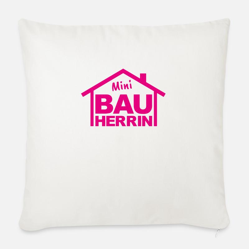 Bauherr Junior Kinder - Sofakissen mit Füllung 45 x 45 cm - Naturweiß 