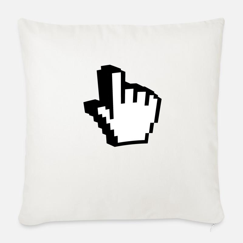 hand 3d pc - Sofakissen mit Füllung 45 x 45 cm - Naturweiß 