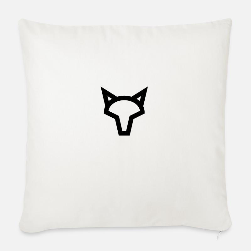Fuchs - Logo - Sofakissen mit Füllung 45 x 45 cm - Naturweiß 