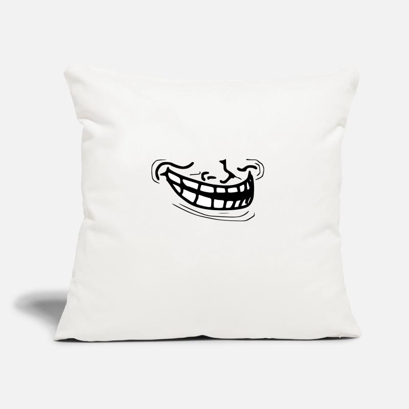 Drôle masque de meme de trollface Coussin et housse de 45 x 45 cm