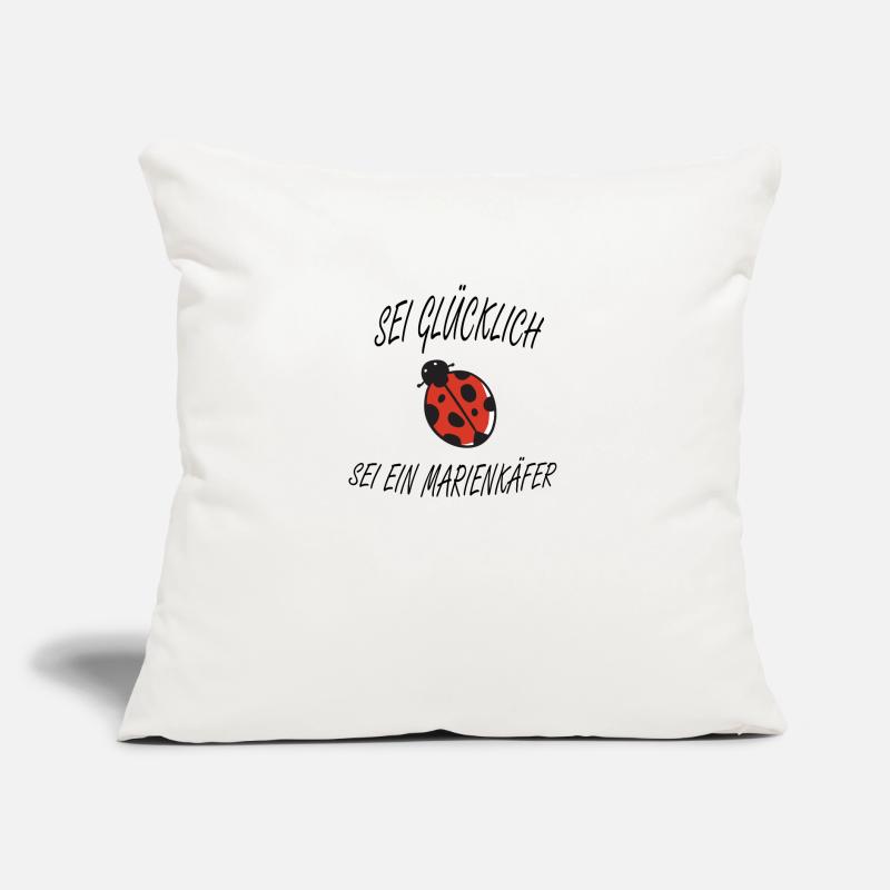 Sei Glücklich sei ein Marienkäfer Geschenk Süß Sofakissen mit Füllung 45 x 45 cm